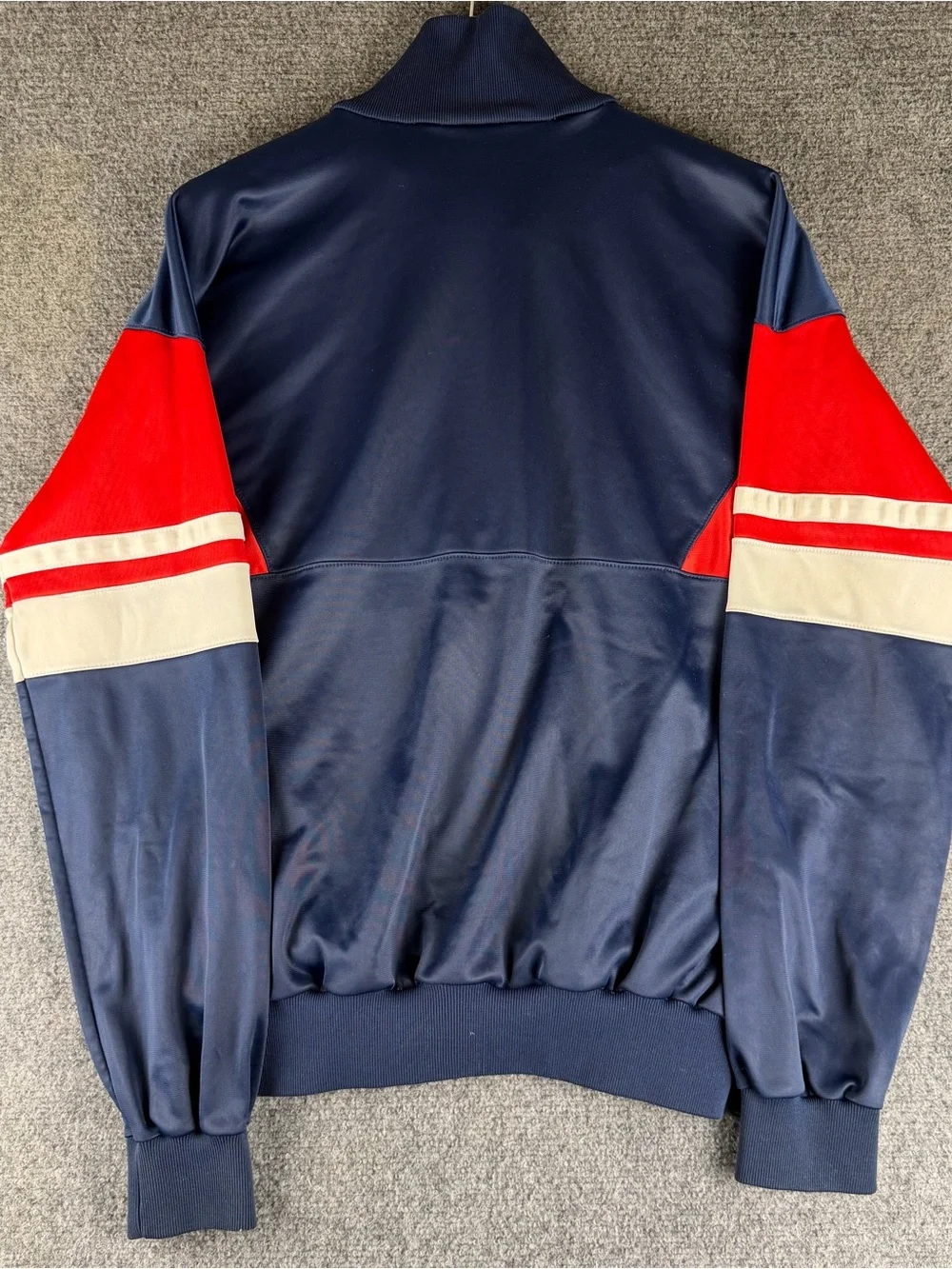 Vintage adidas Track Jacket Mens Small Blue Red Bloke Core USA Olympic Retro 80s